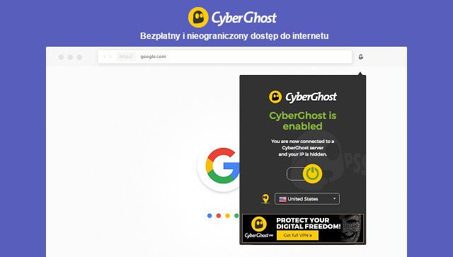 CyberGhost VPN browser extension